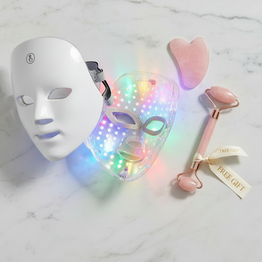 LED Face Mask with Gua Sha & Roller Free Gift Set