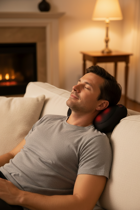 Man with Neck Massager - Clean